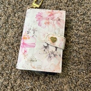 Betsey Johnson Floral Wallet - Pink and Gold